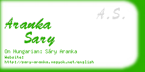 aranka sary business card