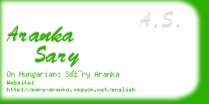 aranka sary business card